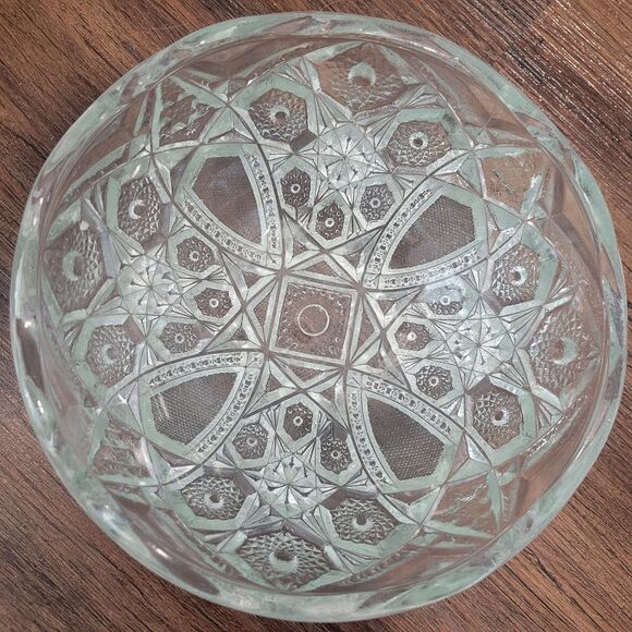 Vintage Jeannette Glass Bowl McKee Fentec Mold 1960s serving bowl pressed glass - Picture 4 of 5